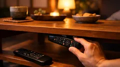 リモコン迷子が消える、机の裏を使った見えない収納を100均で作る方法