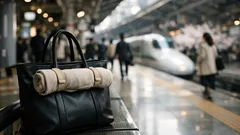 ダイソーのらくらくアームバンドで上着が荷物にならない簡易ジャケットホルダー術