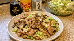 豚肉×舞茸×キャベツでご飯が進む：合わせ調味料で作る肉野菜炒め