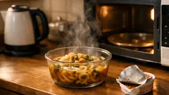 どん兵衛を2分30秒で作る方法 電子レンジ時短の手順と注意点