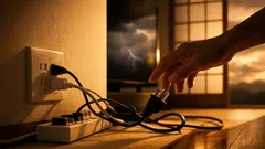雷が鳴ったらテレビはどう守る？雷サージ対策の基本と抜くべき配線チェック